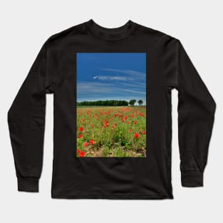 Poppy Field Near Cividale Long Sleeve T-Shirt